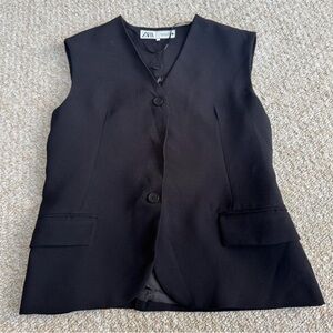 Zara Women's Elegant Black Vest